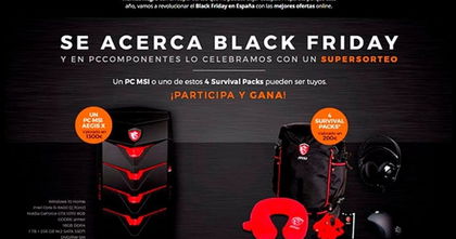 Arranca el Black Friday en PcComponentes, ¡con dos grandes sorteos incluidos! Arranca el Black Friday en PcComponentes, ¡con dos grandes sorteos incluidos!