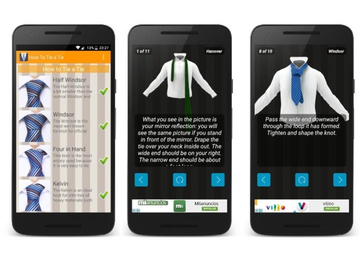 Cómo hacer el nudo de la corbata: apps para aprender a hacerlo 