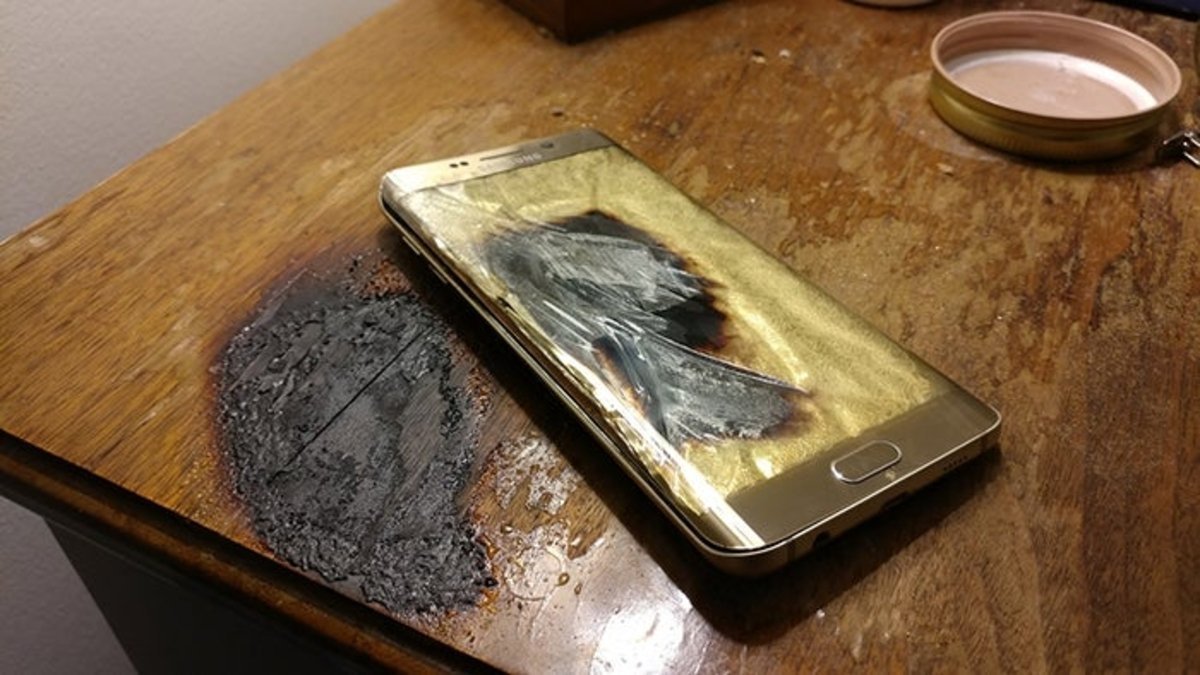 Galaxy S6 edge combustión