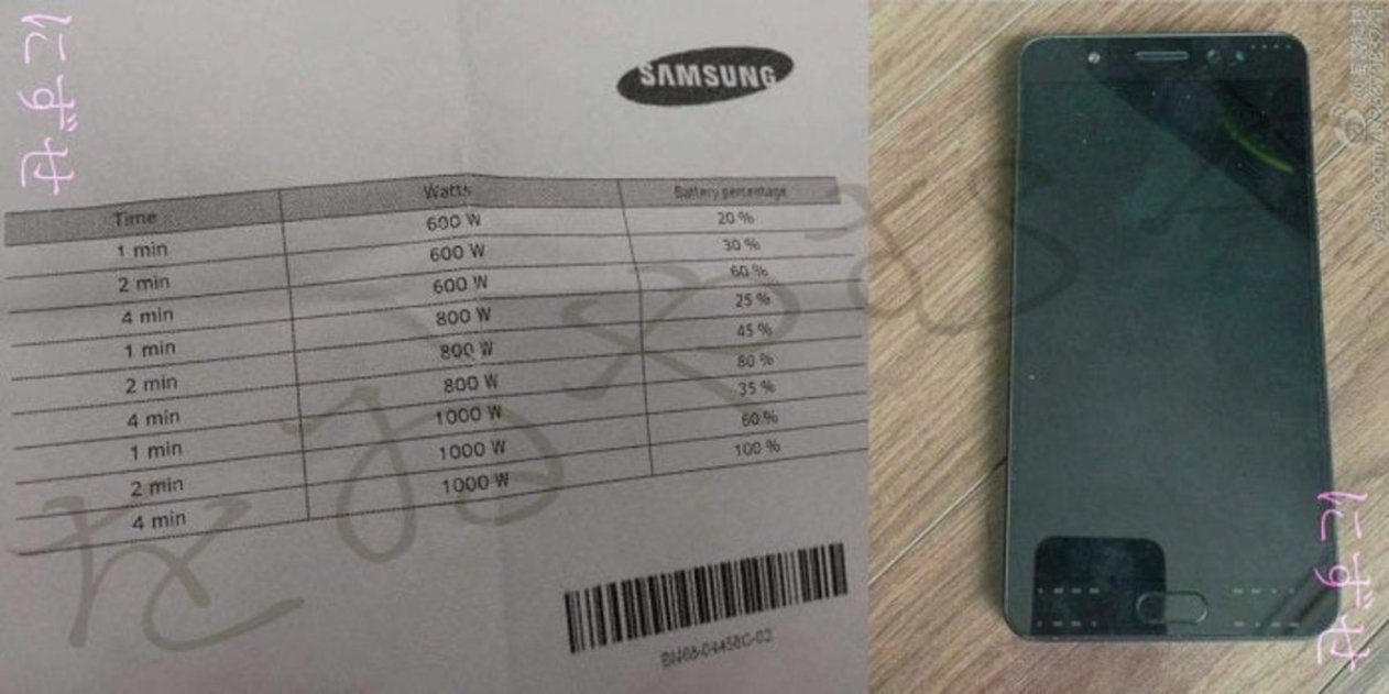 Samsung Galaxy S8 cargar microondas