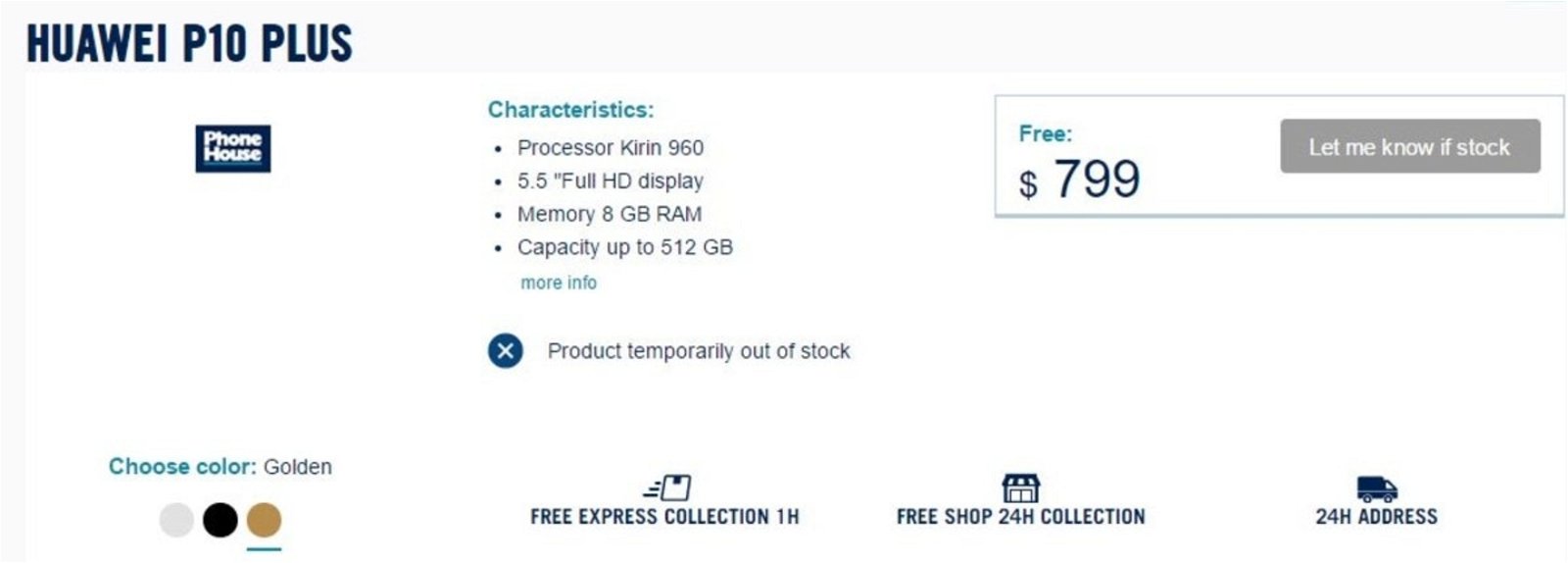 Huawei P10 Plus precio especificaciones