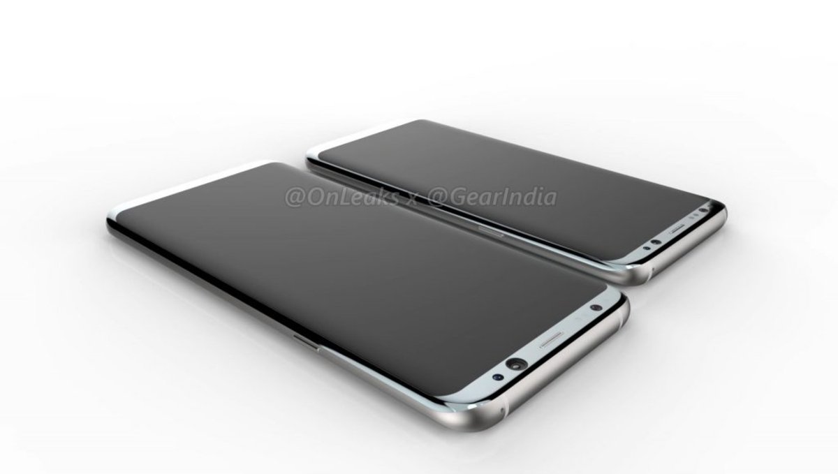 Samsung galaxy S8 y S8 Plus, render frontal