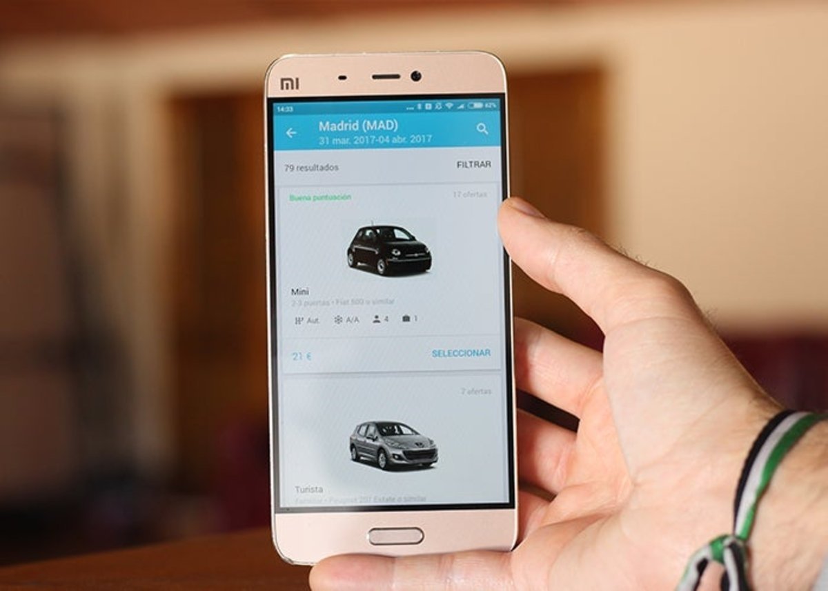 Skyscanner Android, alquiler de coches