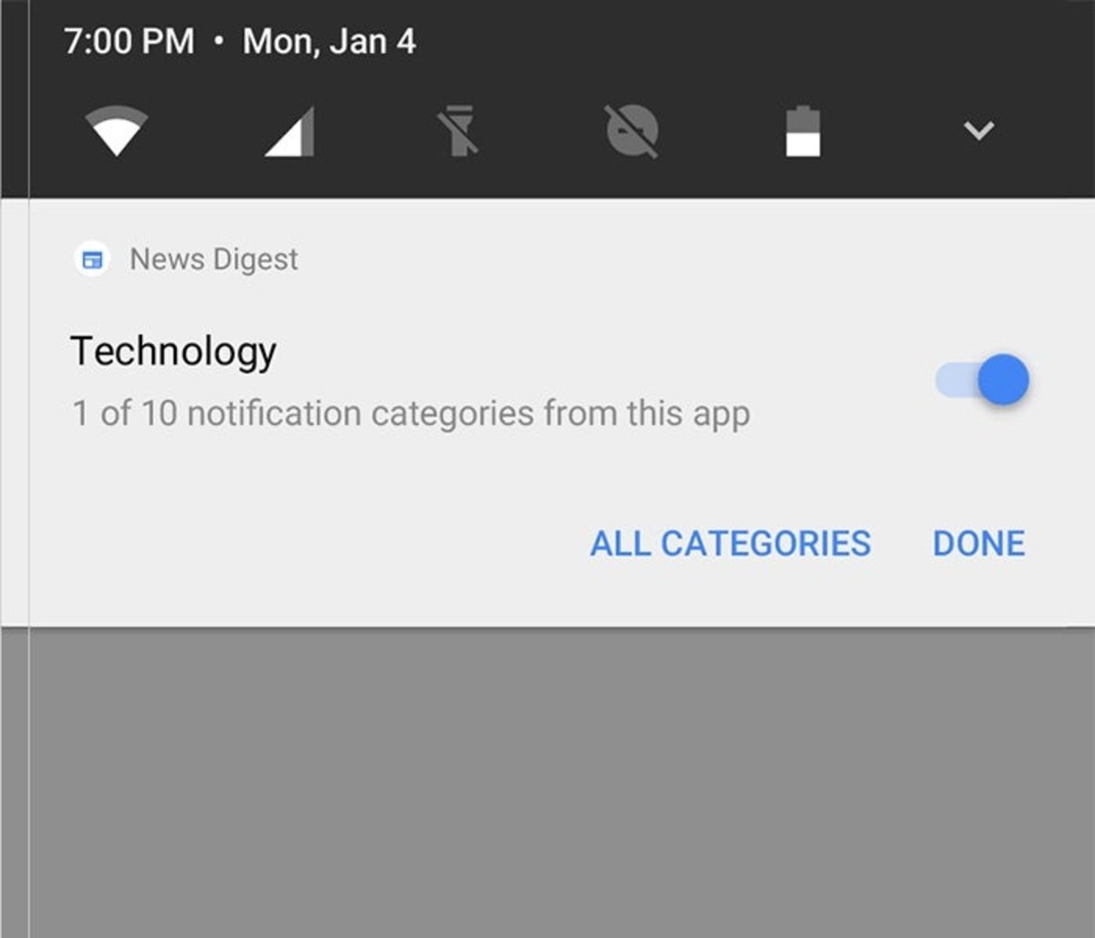 Android O, notificaciones