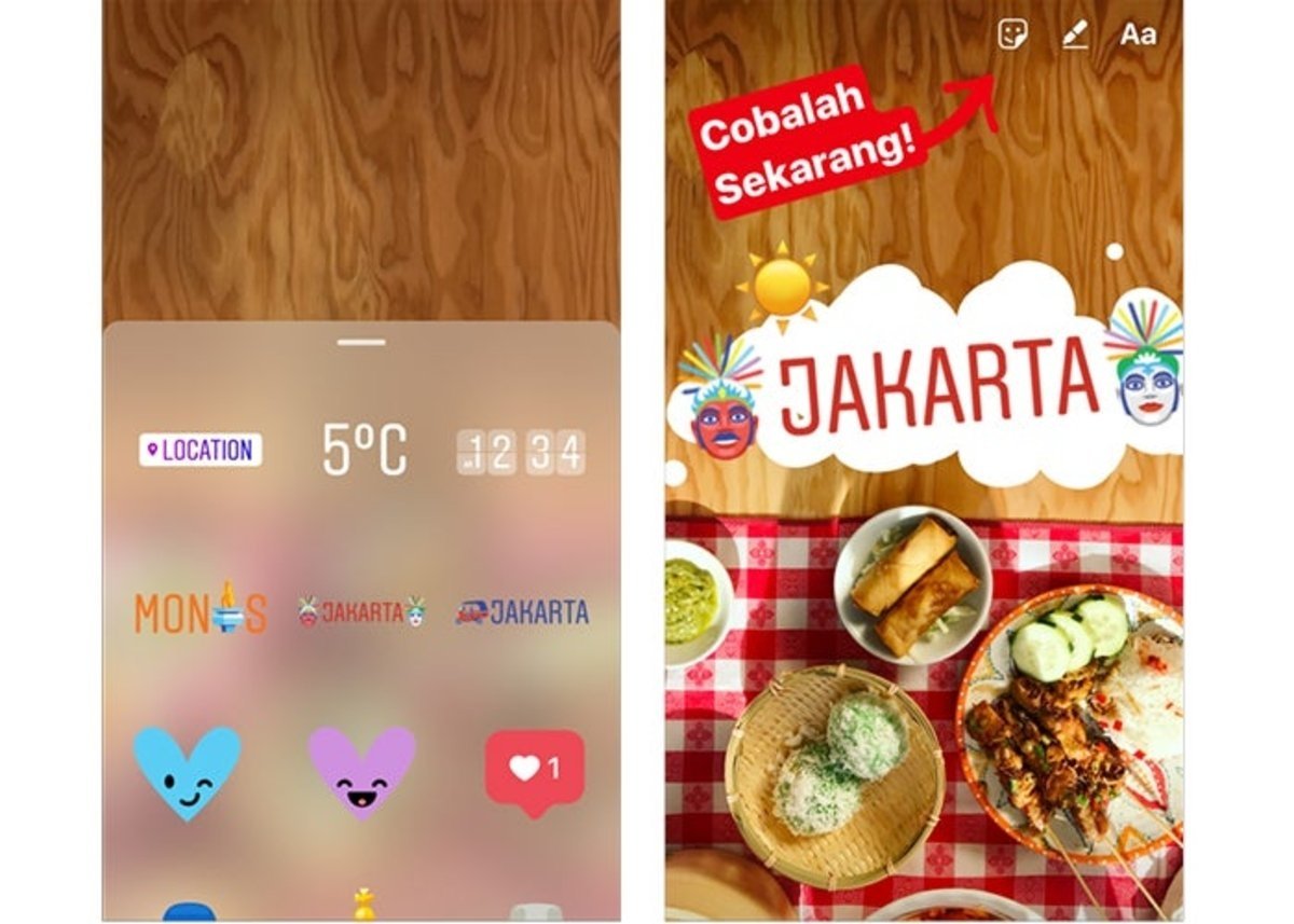 Instagram Stories con Geostickers en Jakarta