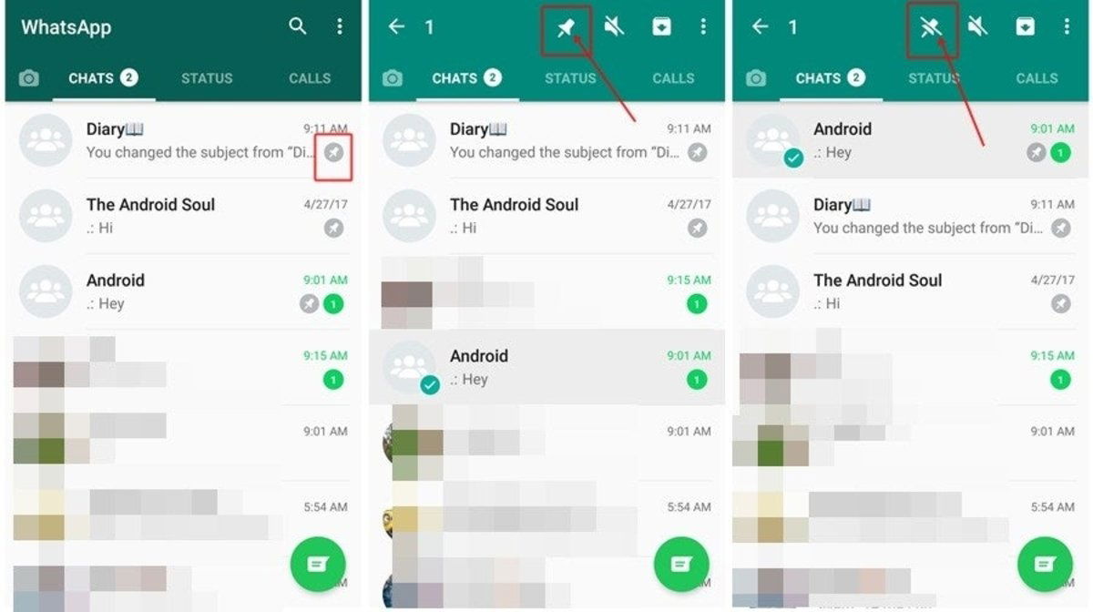 Fijar chats WhatsApp