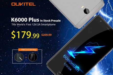 OUKITEL K6000 Plus: olvídate de volver a cargar tu móvil con sus 6.080 mAh de batería OUKITEL K6000 Plus: olvídate de volver a cargar tu móvil con sus 6.080 mAh de batería