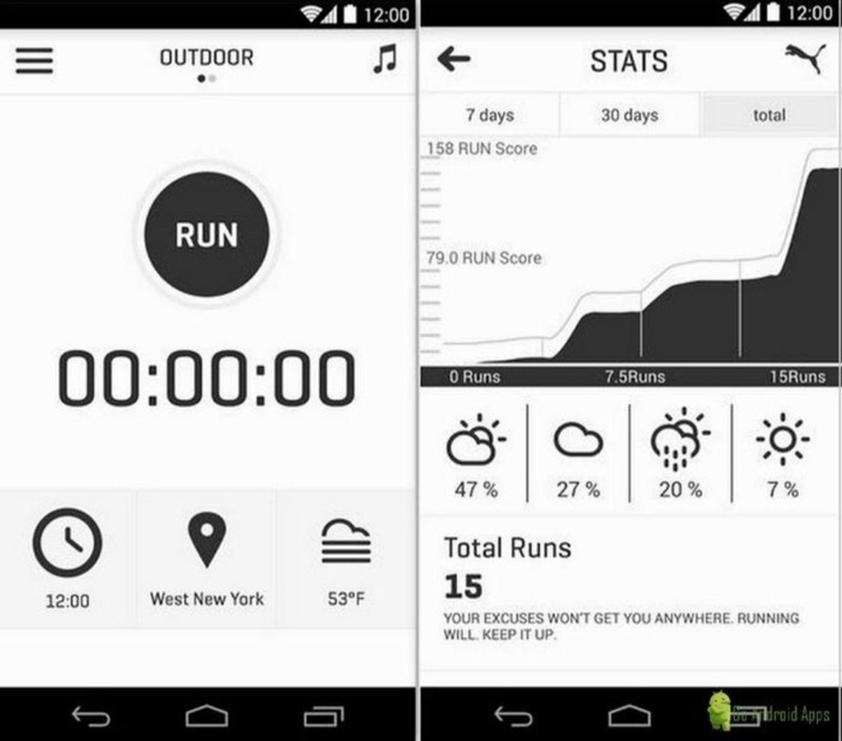 PUMATRAC Aplicaciones para correr Android