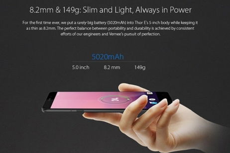 Vernee Thor E, batería de 5.020 mAh en un cuerpo de tan solo 5 pulgadas, y ahora rebajado Vernee Thor E, batería de 5.020 mAh en un cuerpo de tan solo 5 pulgadas, y ahora rebajado