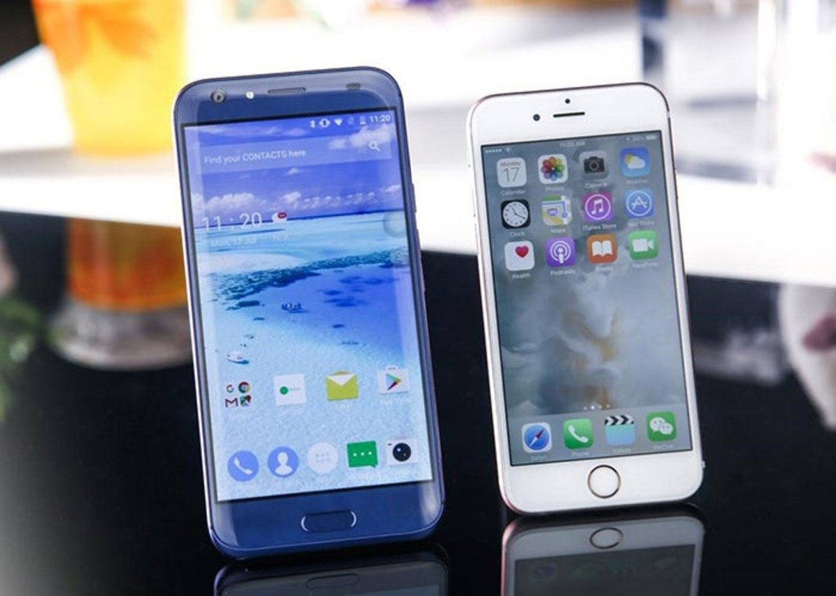 DOOGEE BL5000 vs iPhone 6 luminosidad pantalla