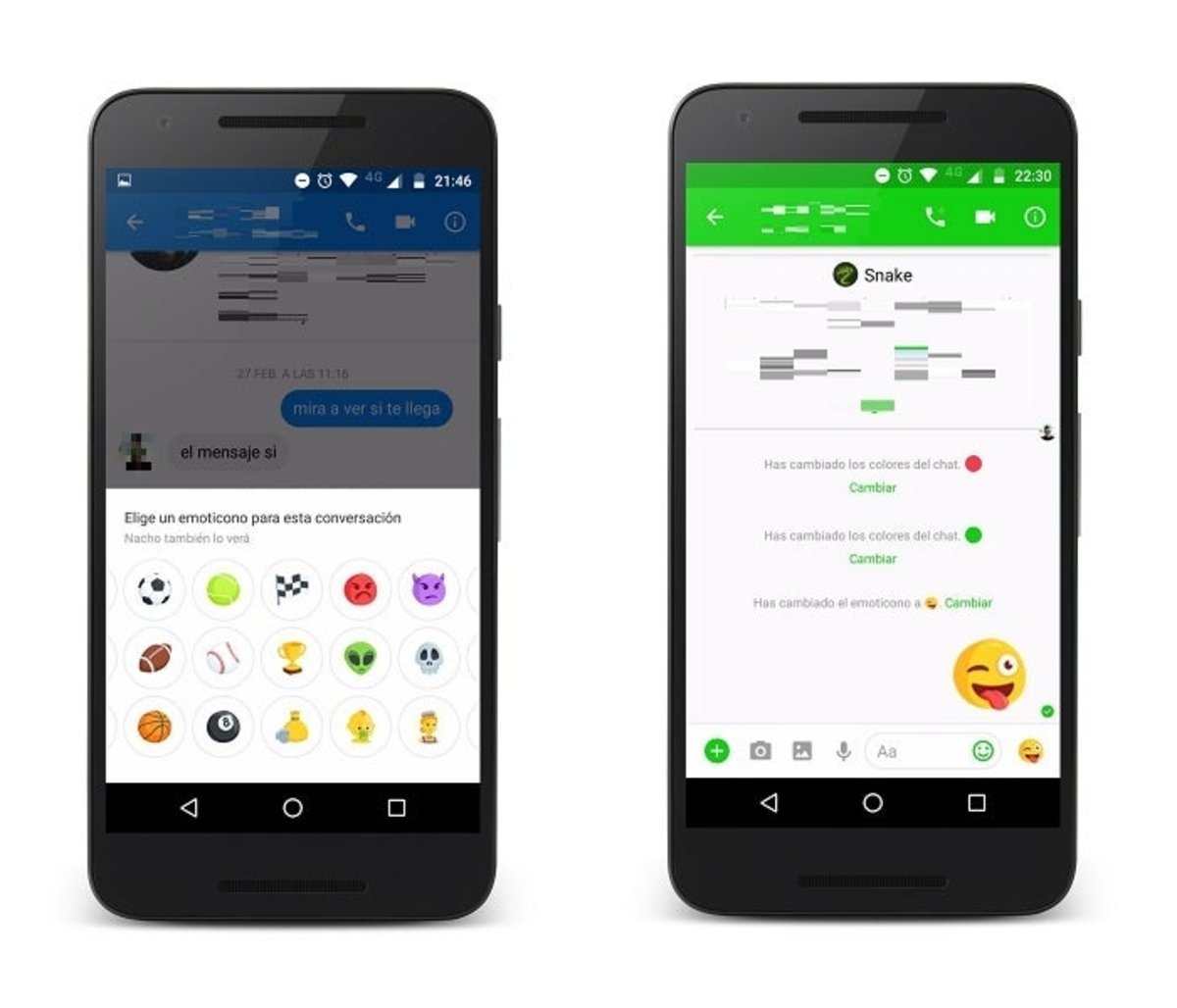 cambiar emoji chat messenger