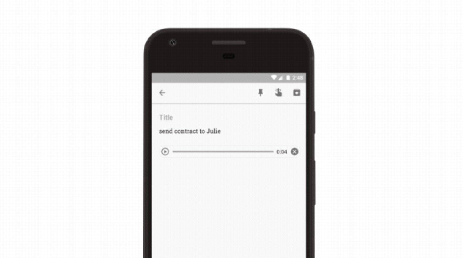 Notas de voz en Google Keep