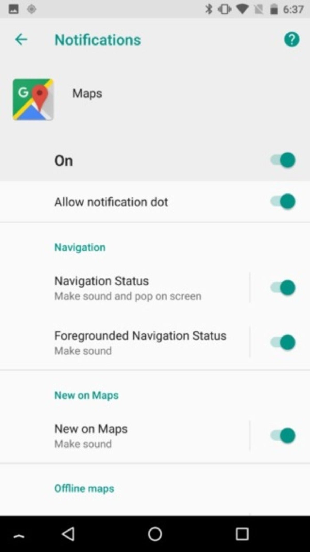 Google Maps notificaciones adaptadas