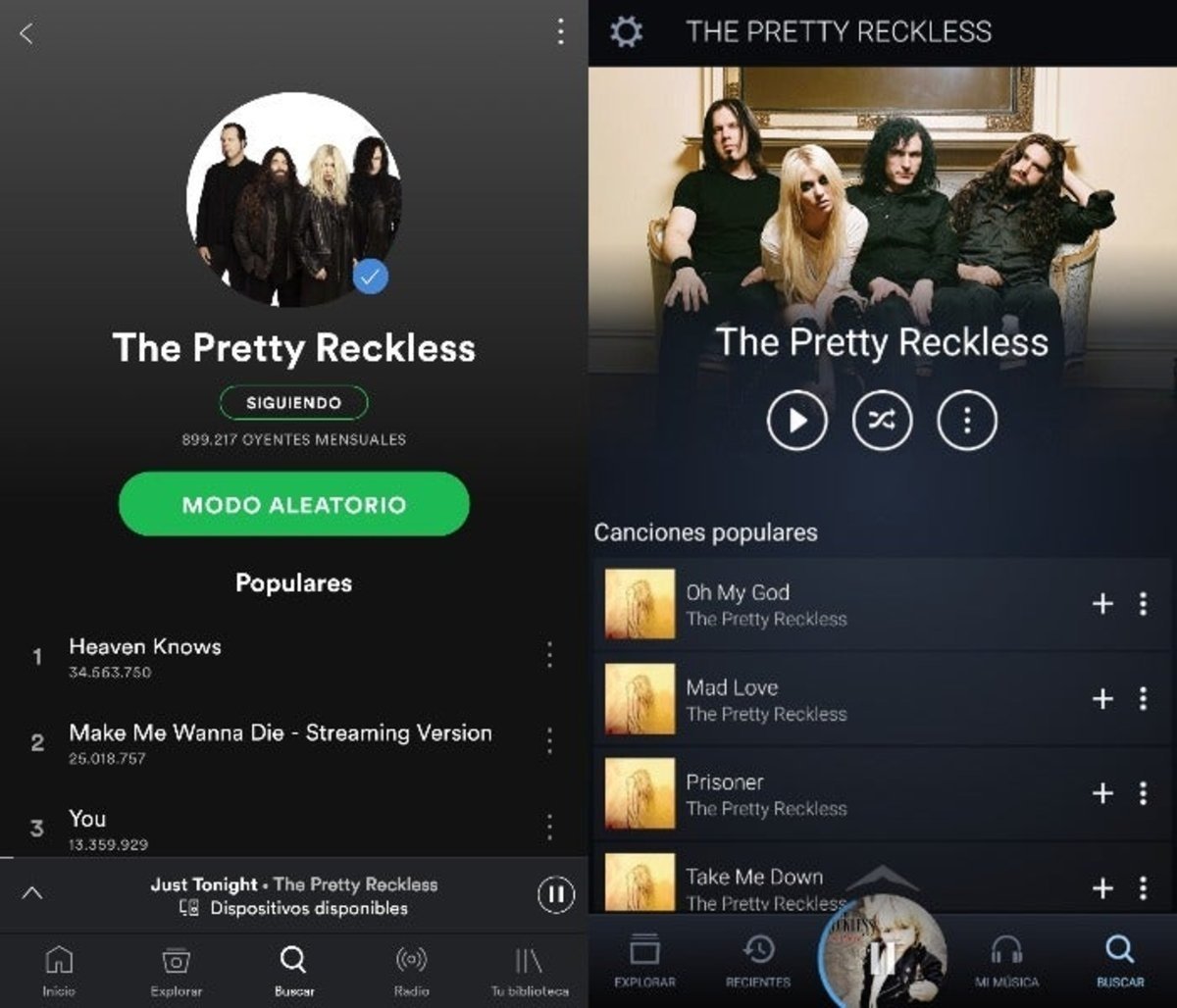 Spotify vs amazon music perfil