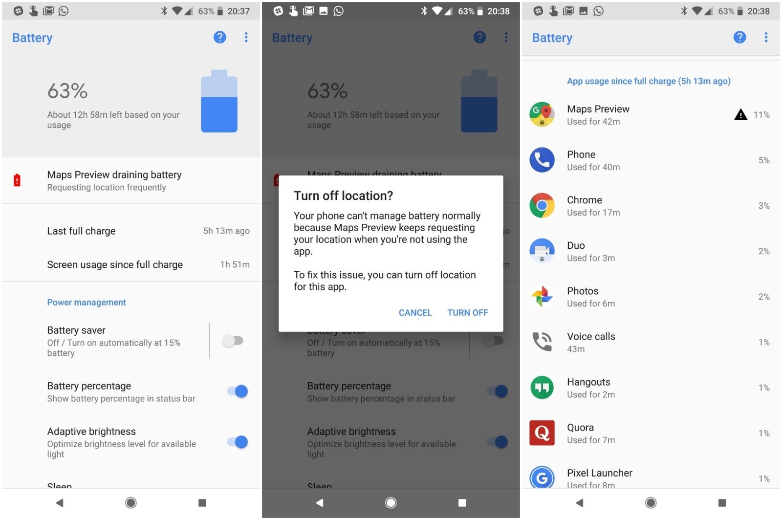 Consumo batería excesiva Android 8.1 Dev Preview