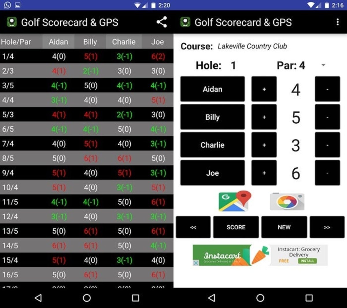 Golf Scorecard & GPS