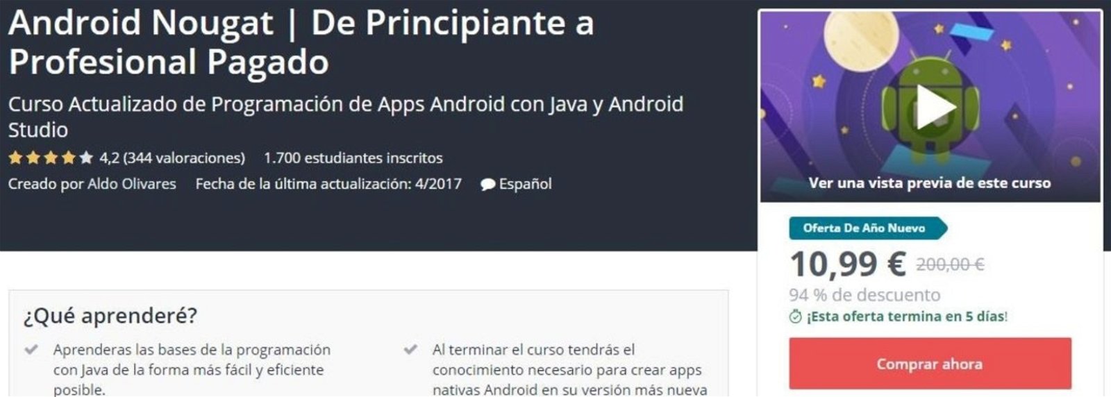 Android Nougat De Principiante a Profesional Pagado