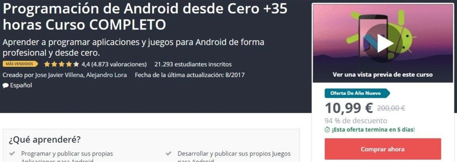 Programación de Android desde Cero