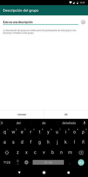 Cómo añadir descripciones a los grupos de WhatsApp