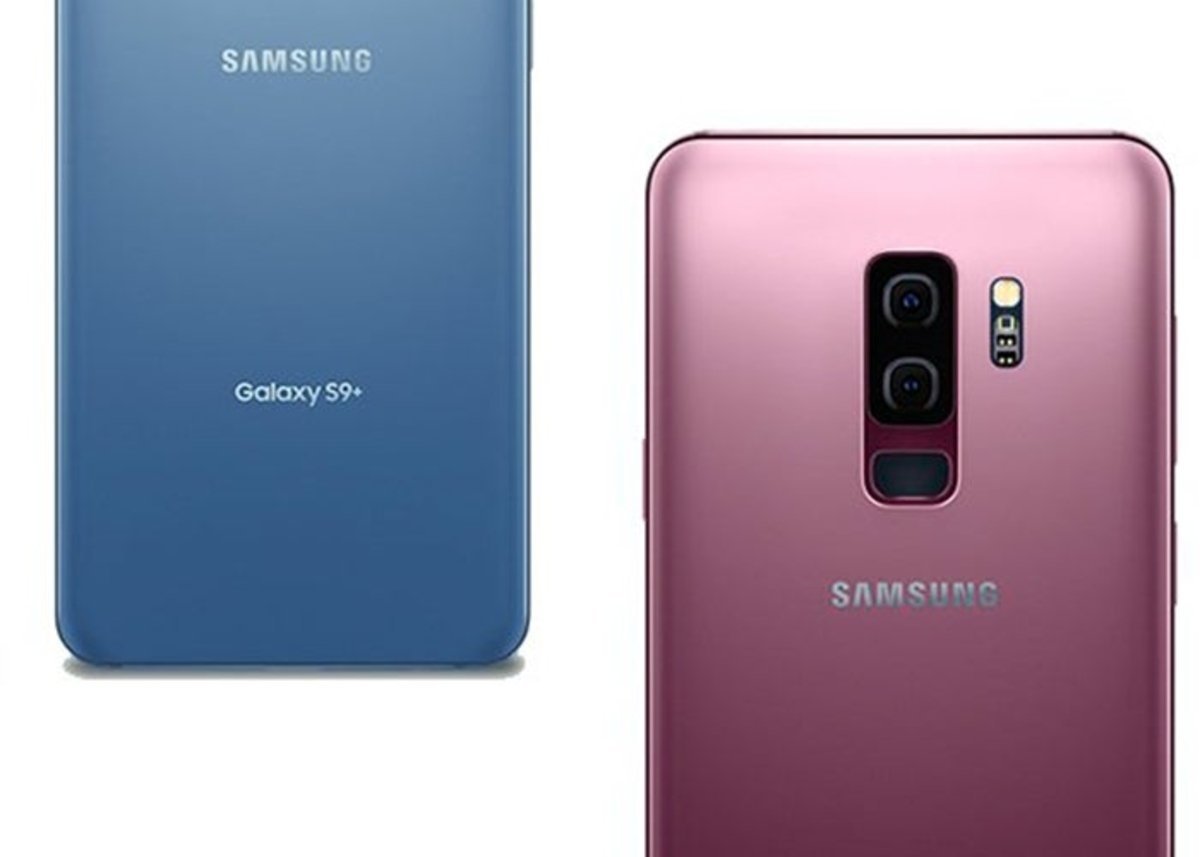 Galaxy S9 en Coral Blue y Lilac Purple