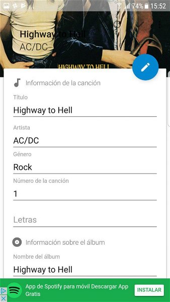 Cómo añadir la carátula y más información a las canciones en tu Android