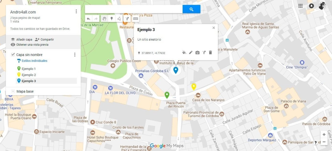 Crear mapas personalizados Google Maps