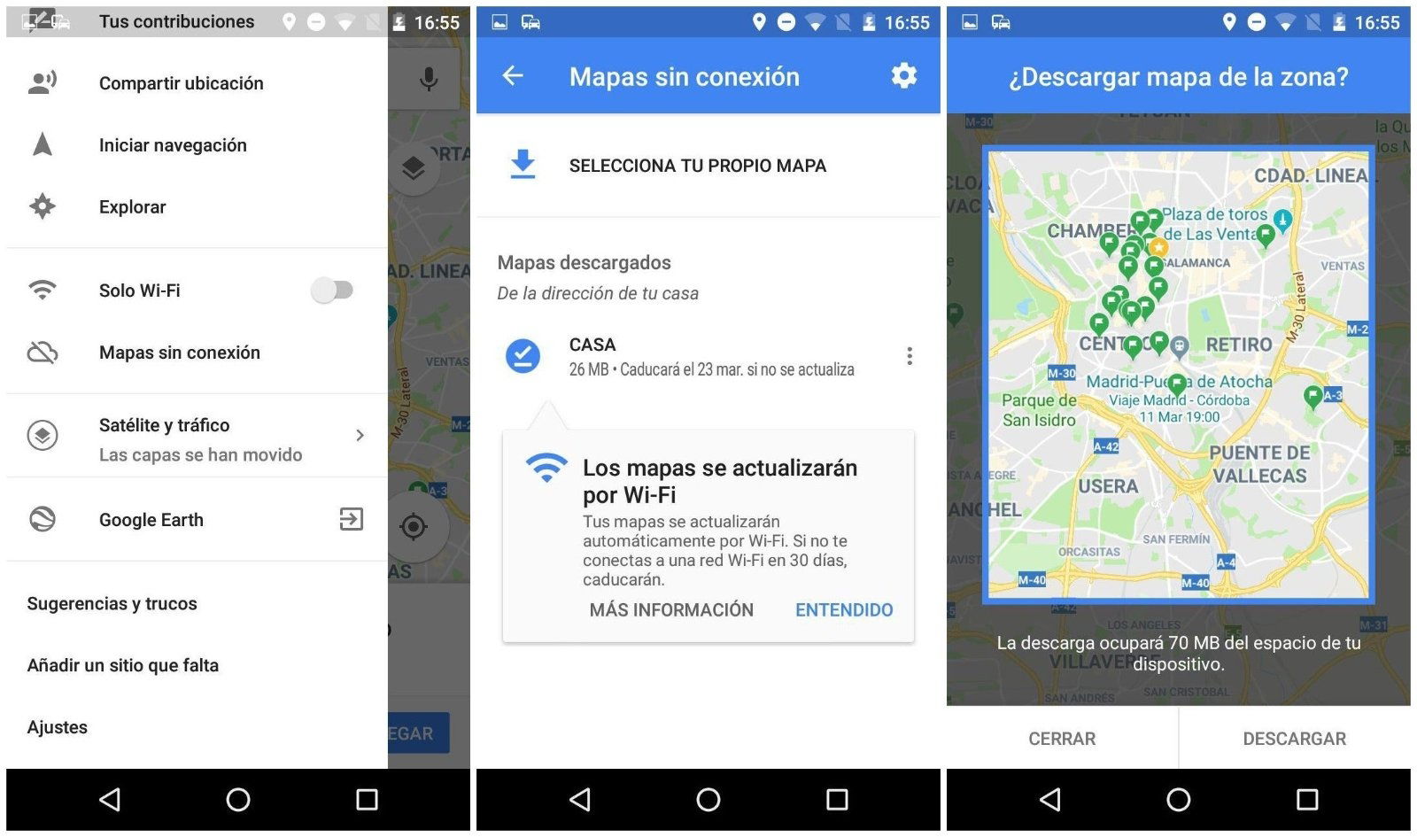 Descargar mapas Google Maps