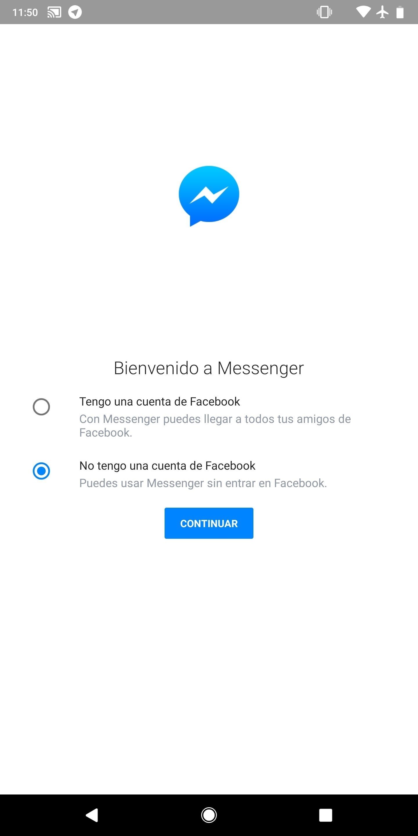 Cómo usar Facebook Messenger sin tener un perfil en Facebook