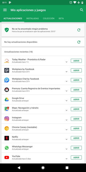 Google Play estrena (otra vez) las listas de cambios en la página de actualizaciones