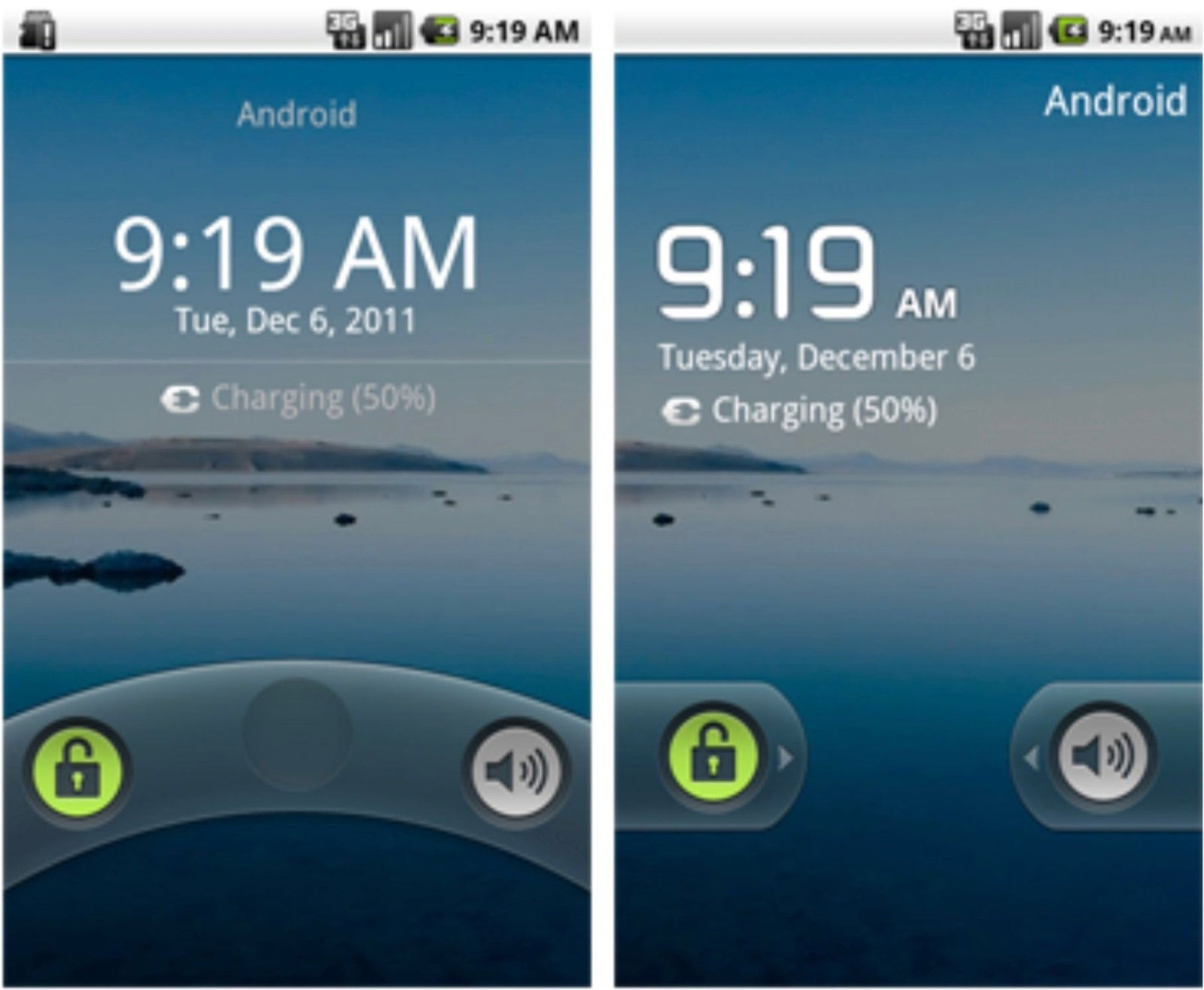 Pantalla de bloqueo en Android 2.0 y 2.1