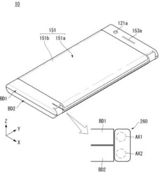 LG intuye el futuro de los smartphones y patenta un diseño plegable con dos baterías