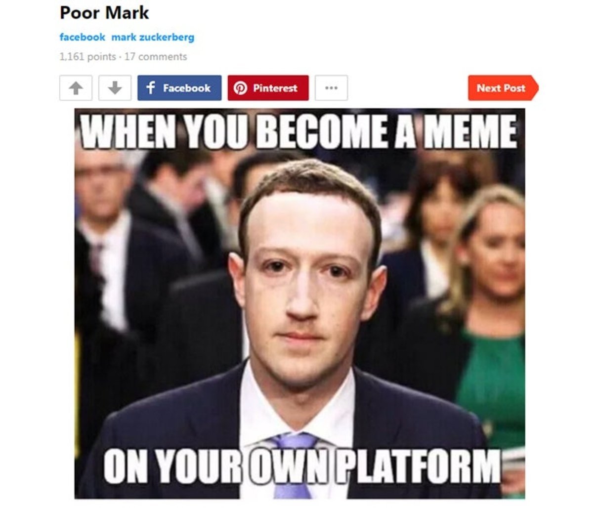 Meme Mark Zuckerberg Facebook
