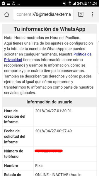 Cómo leer tu informe de WhatsApp en formato JSON y HTML