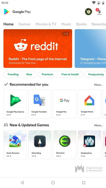 Este es el concepto de Google Play más bonito que has visto