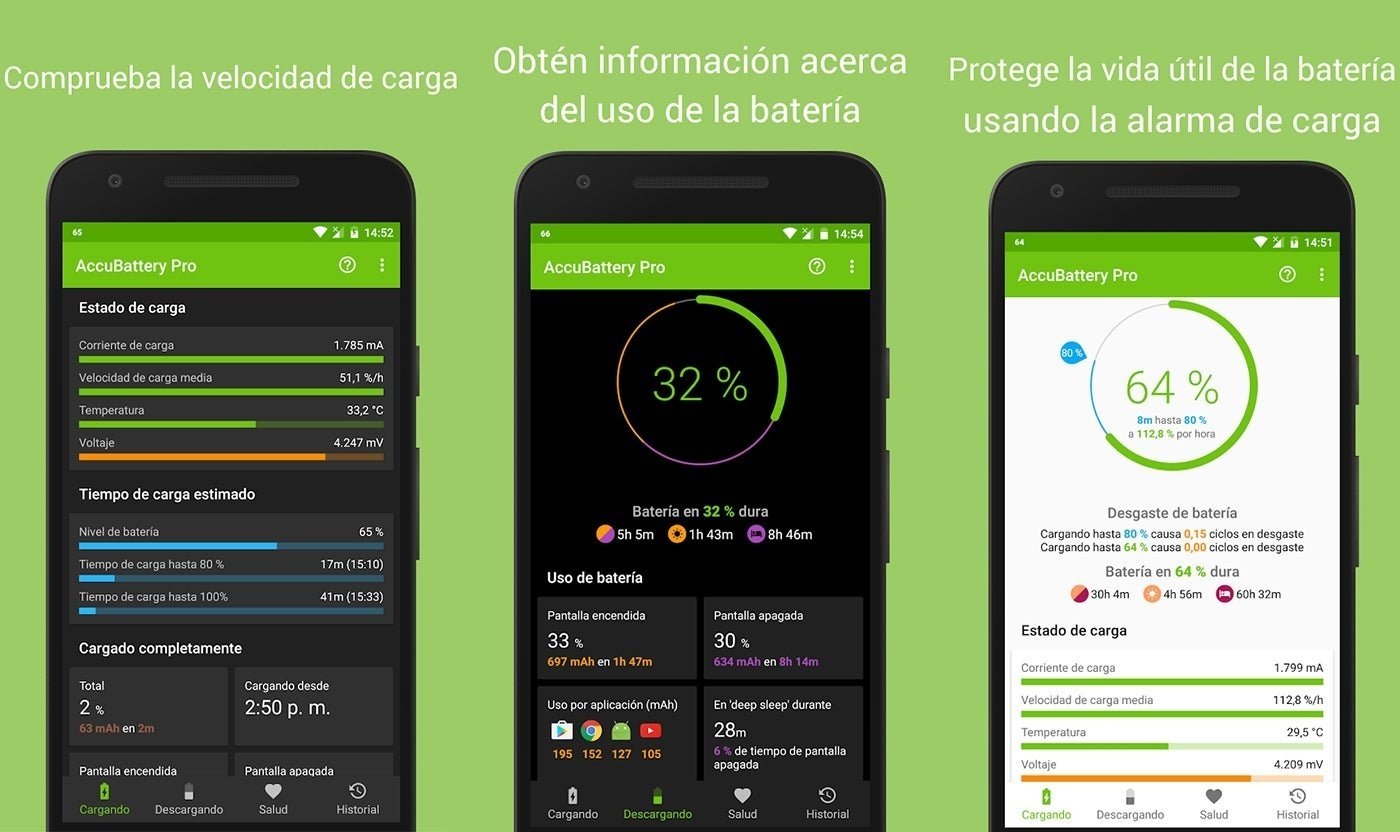 Ahorro de bateria con AccuBattery en Android