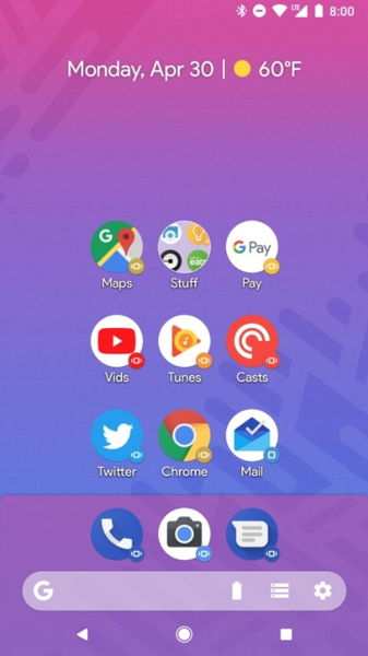 Action Launcher se actualiza a la versión v35 con las novedades de Android P