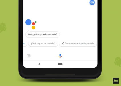 Captura de pantalla con asistente