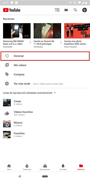 Cómo borrar tu historial de reproducción de vídeos de YouTube