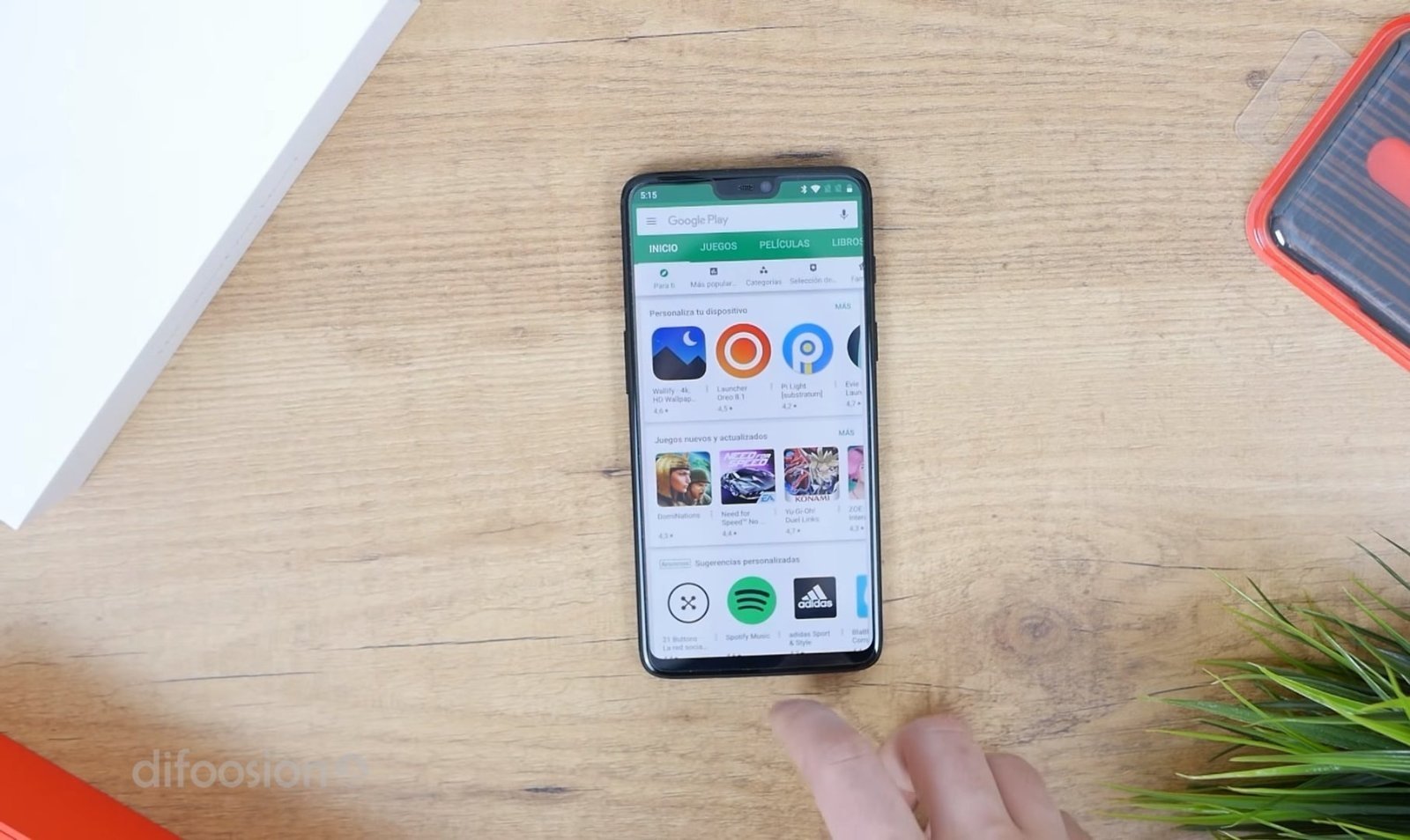 Google Play en un OnePlus 6