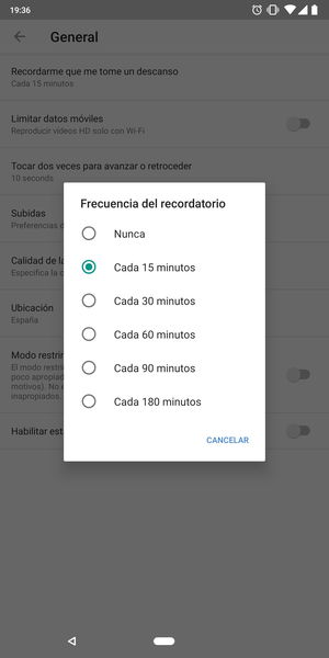 YouTube para Android te anima a tomar un descanso tras una maratón de vídeos (si quieres)