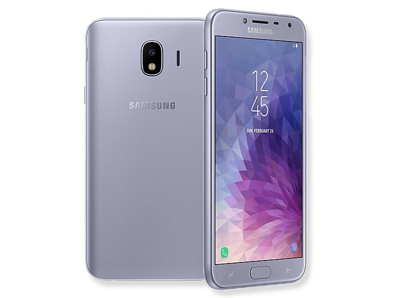 Samsung Galaxy J4 en color violeta