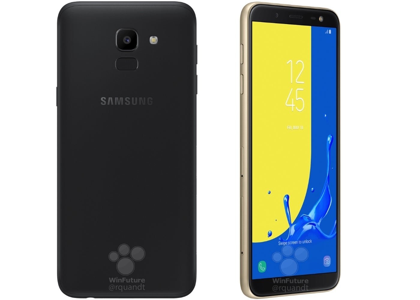 Samsung Galaxy J6 negro y dorado
