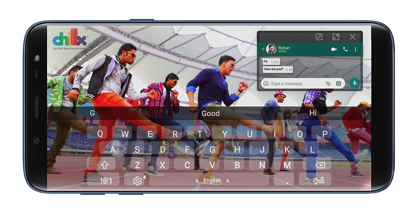 Samsung Galaxy J8, pantalla