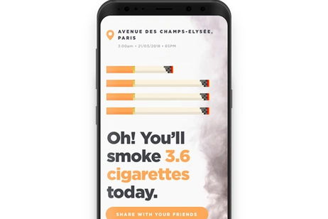 Adivina cuántos cigarros te fumas involuntariamente con esta app Adivina cuántos cigarros te fumas involuntariamente con esta app