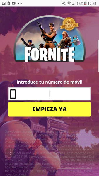 Así es como pueden llegar a cobrarte 36,25€ al mes por instalar un apk falsa de Fortnite