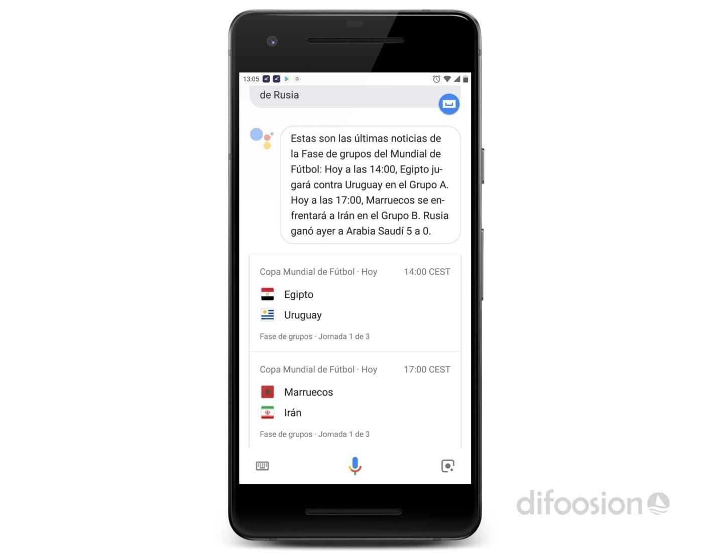 Cómo seguir el Mundial de Rusia con Google Assistant
