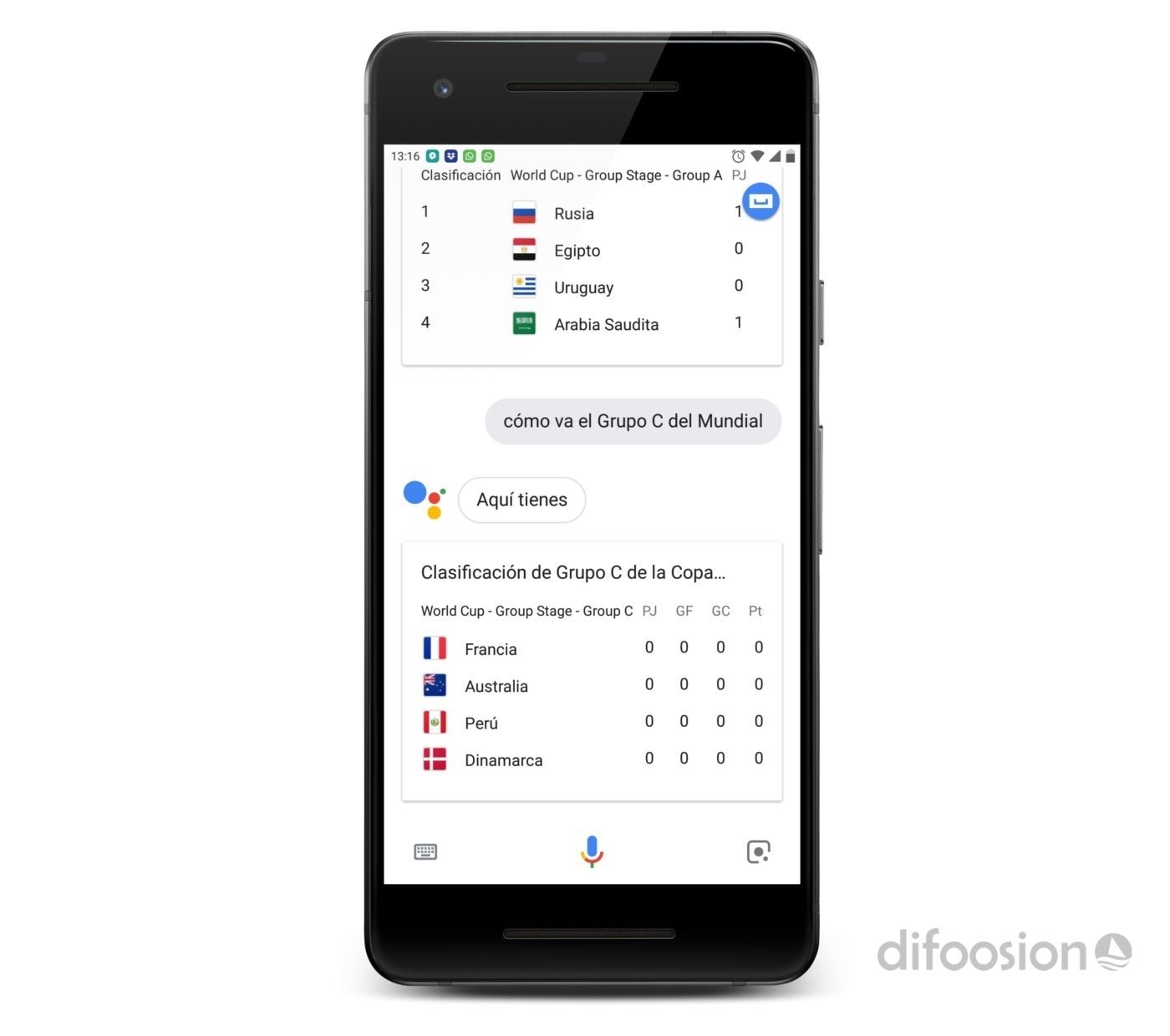 Cómo seguir el Mundial de Rusia con Google Assistant