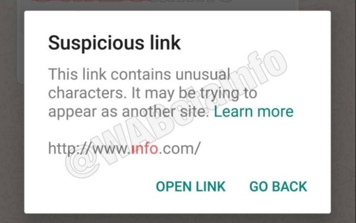 La detección de enlaces sospechosos en WhatsApp, ya disponible para todos