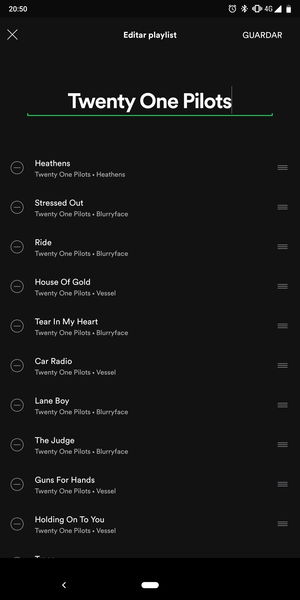 Cómo ordenar las canciones de tus playlists en Spotify para Android