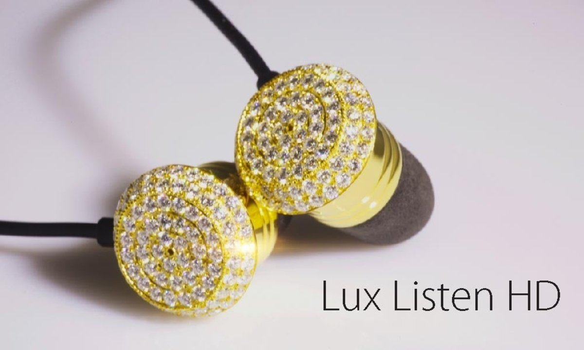 Lux Listen HD: 10.000 dólares por unos auriculares 'low-cost'... ¡con sus diamantes y todo!